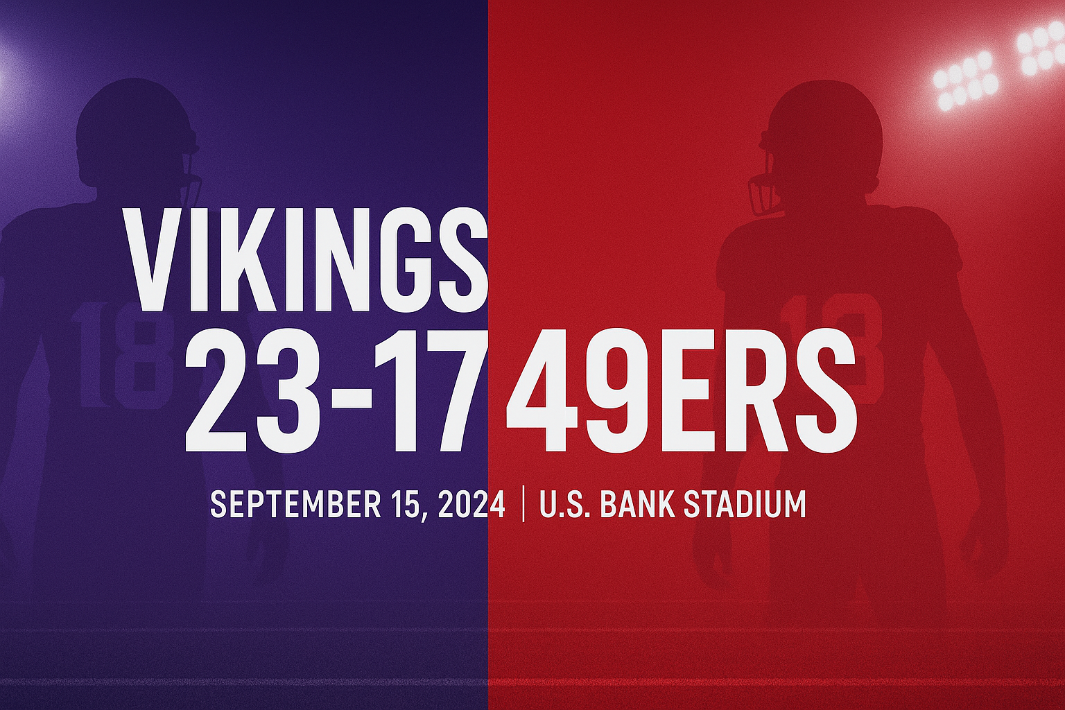 San Francisco 49ers vs Minnesota Vikings Match Player Stats