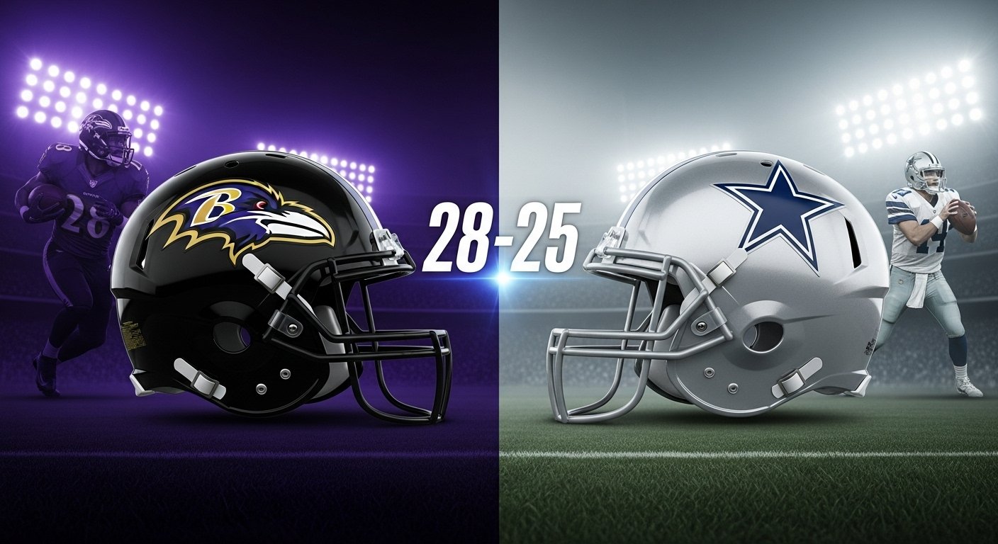 Baltimore Ravens vs Dallas Cowboys Match Player Stats