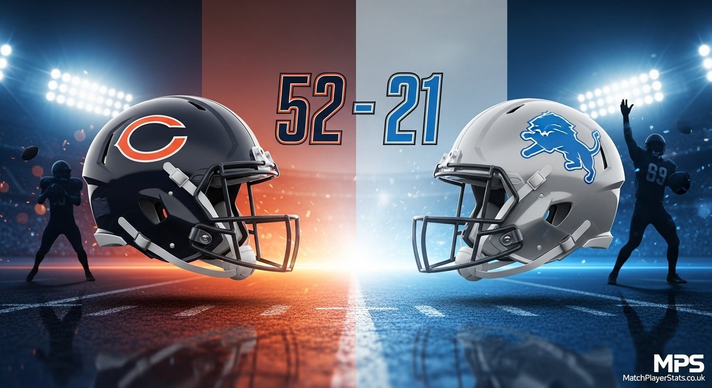 Chicago Bears vs Detroit Lions Match Player Stats