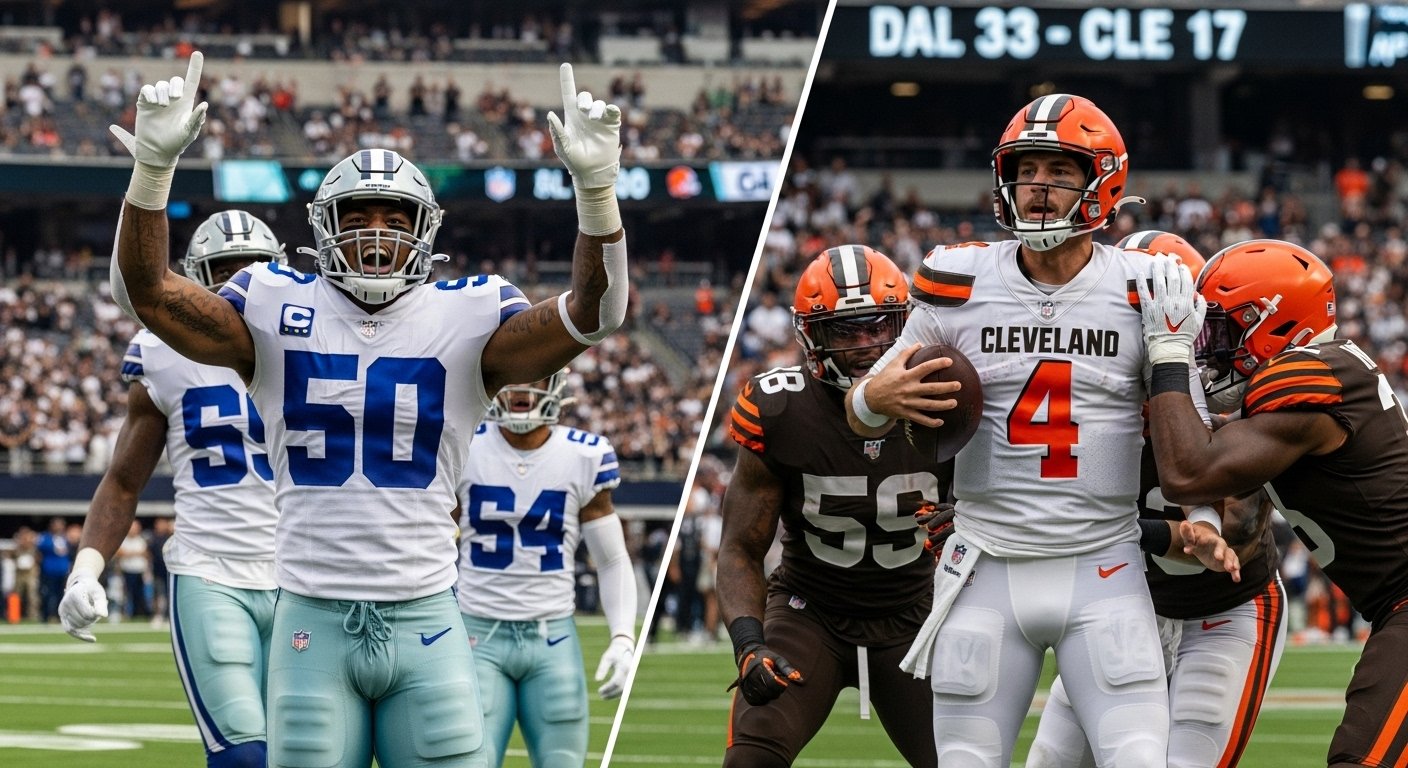 Dallas Cowboys vs Cleveland Browns Match Player Stats