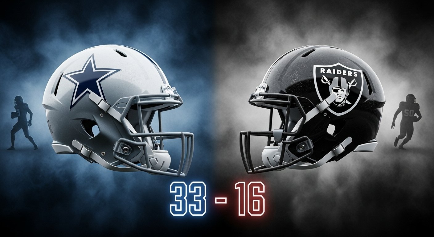 Dallas Cowboys vs Las Vegas Raiders Match Player Stats