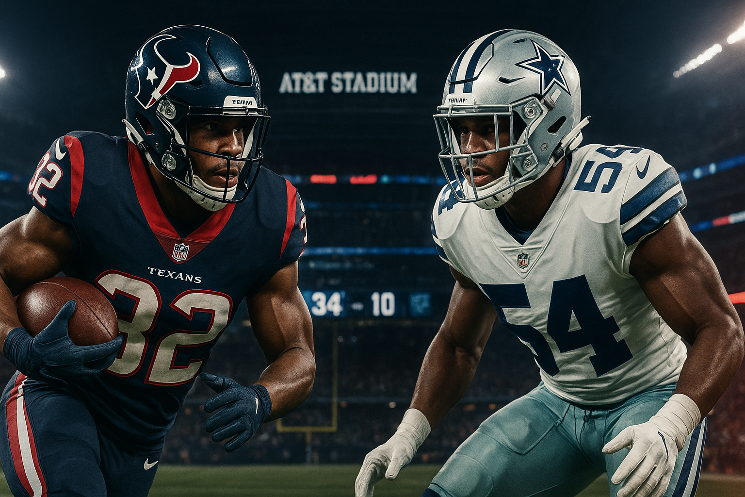 Houston Texans vs Dallas Cowboys Match Player Stats
