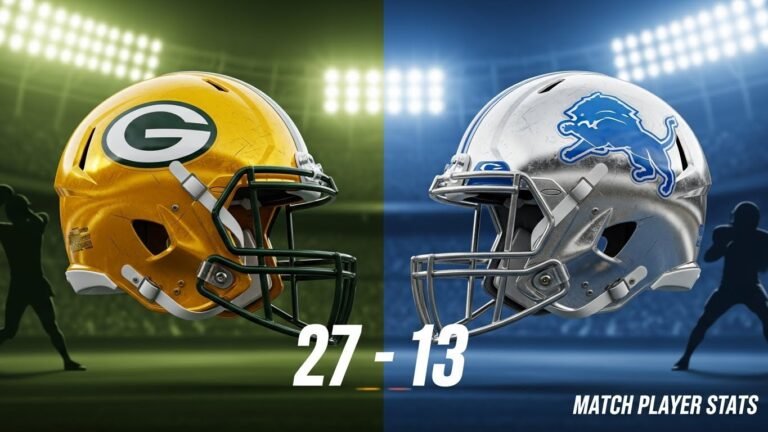 Green Bay Packers vs Detroit Lions Match Player Stats