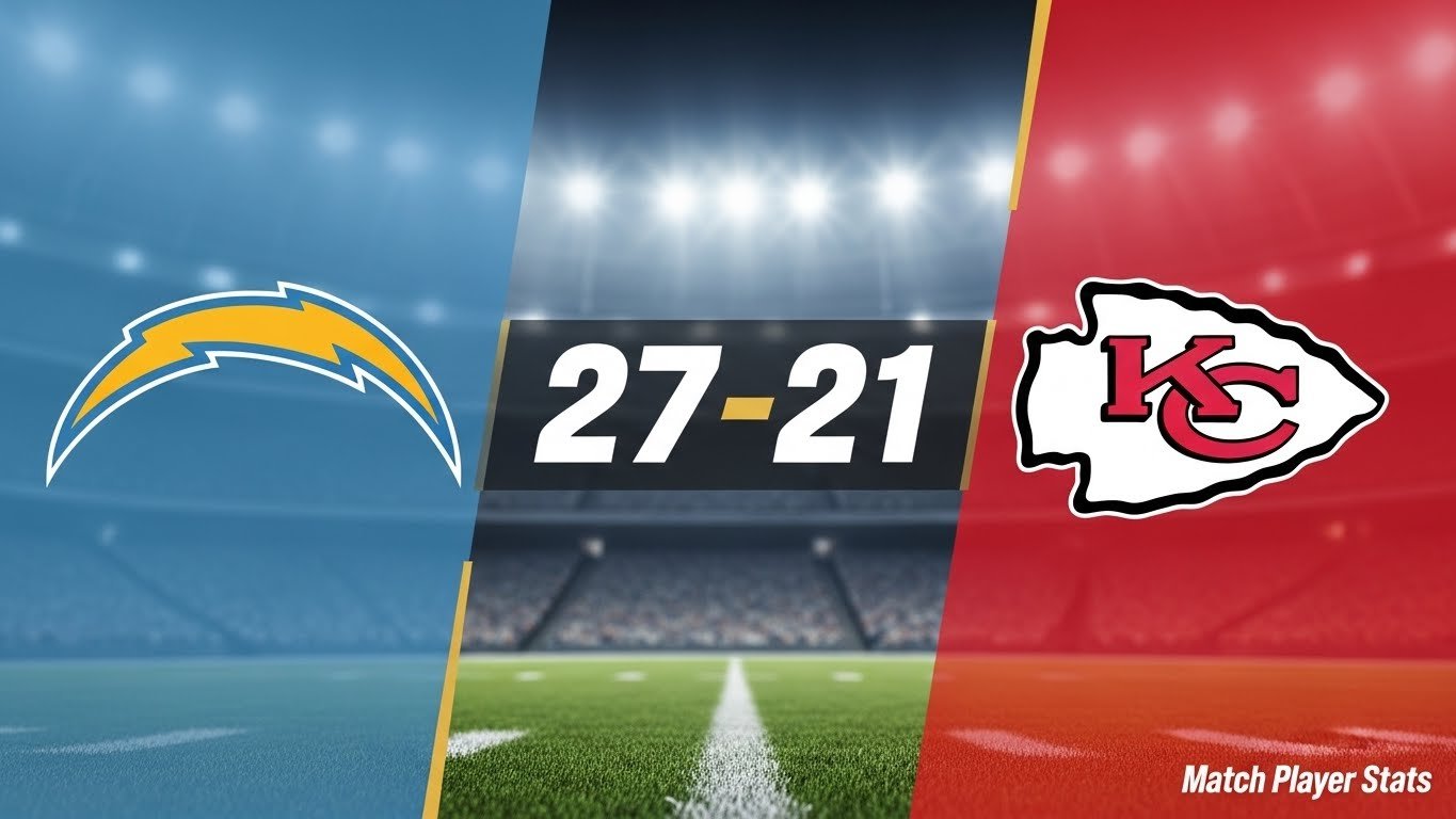 Los Angeles Chargers vs Kansas City Chiefs Match Player Stats