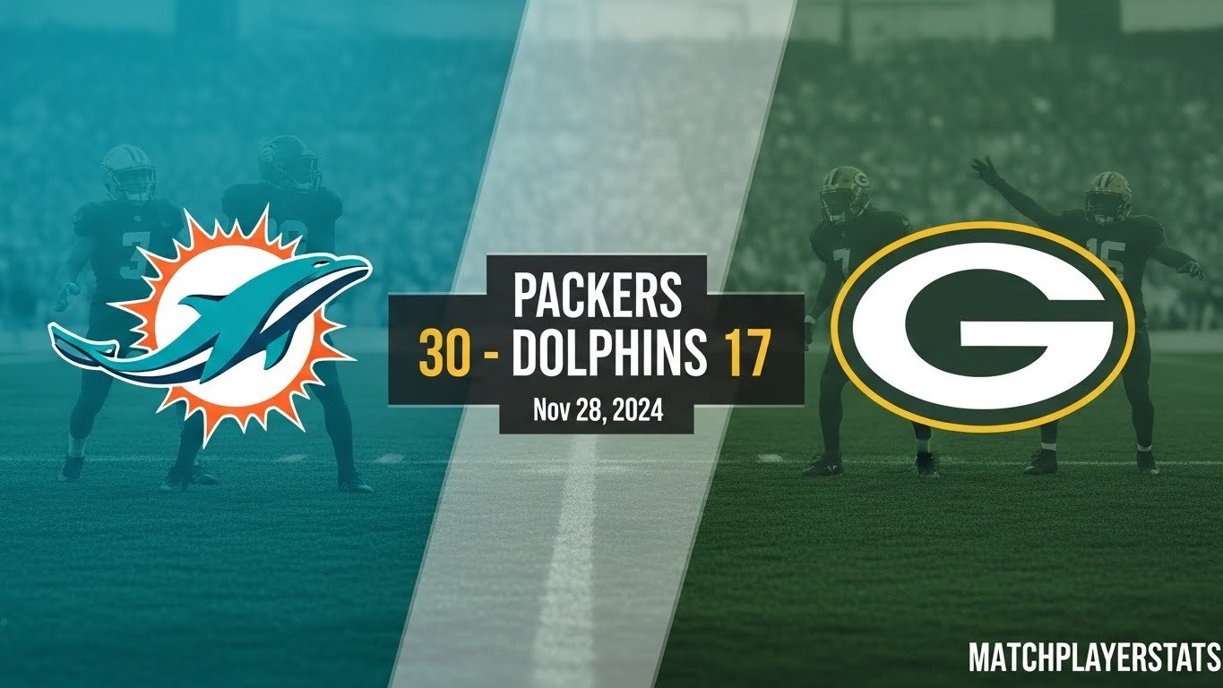 Miami Dolphins vs Green Bay Packers Match Player Stats