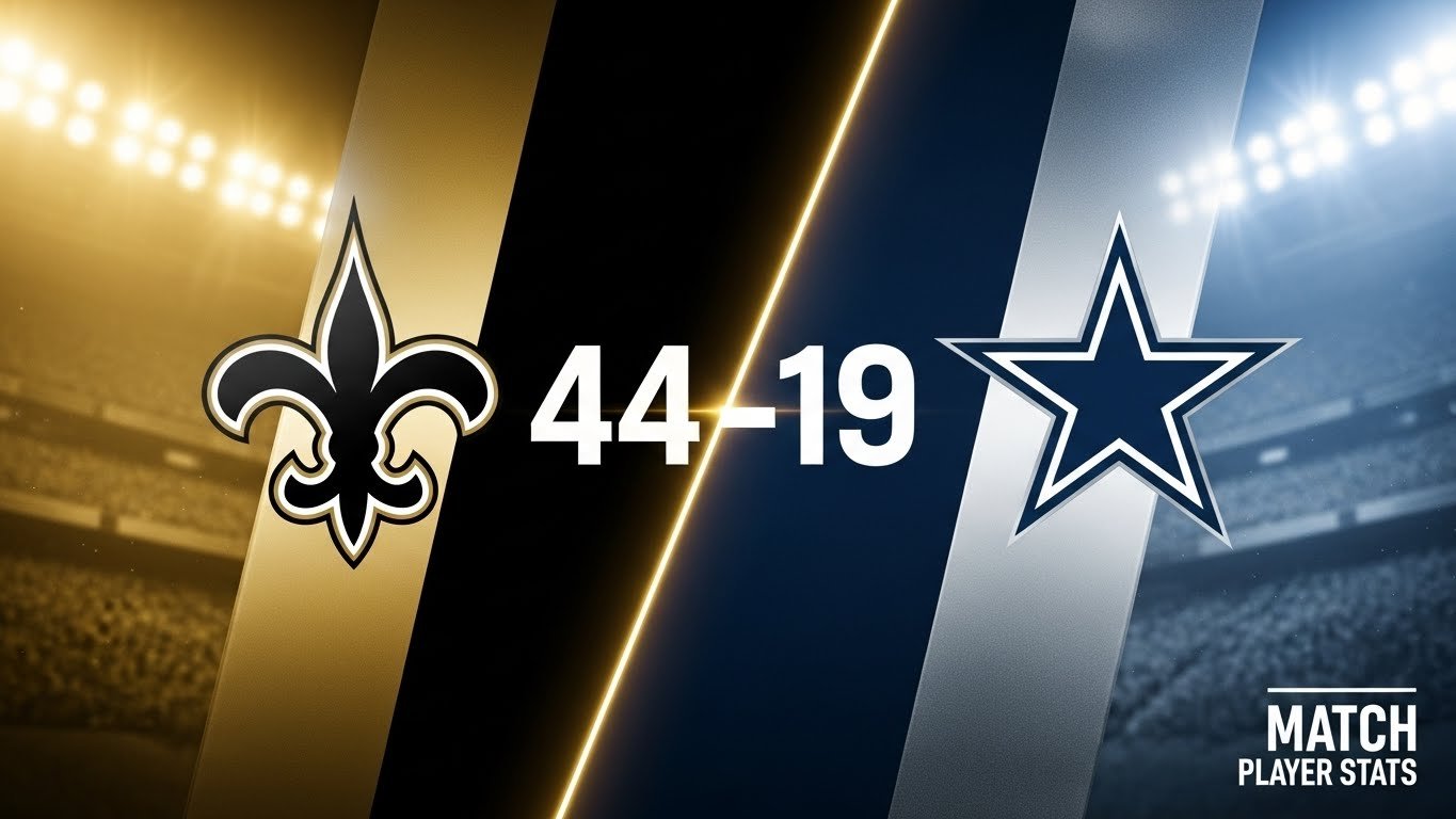 New Orleans Saints vs Dallas Cowboys Match Player Stats