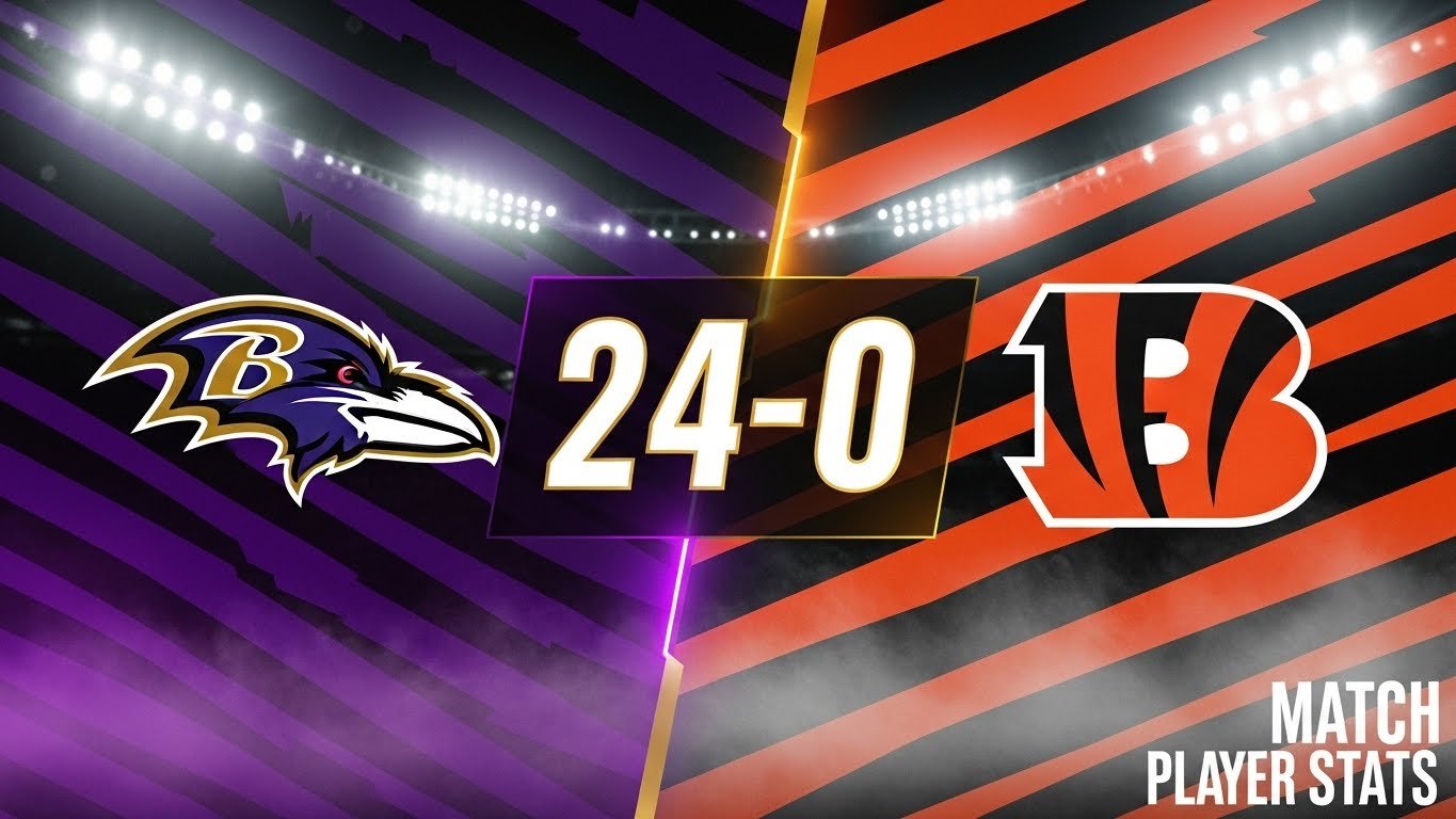 Baltimore Ravens vs Cincinnati Bengals Match Player Stats