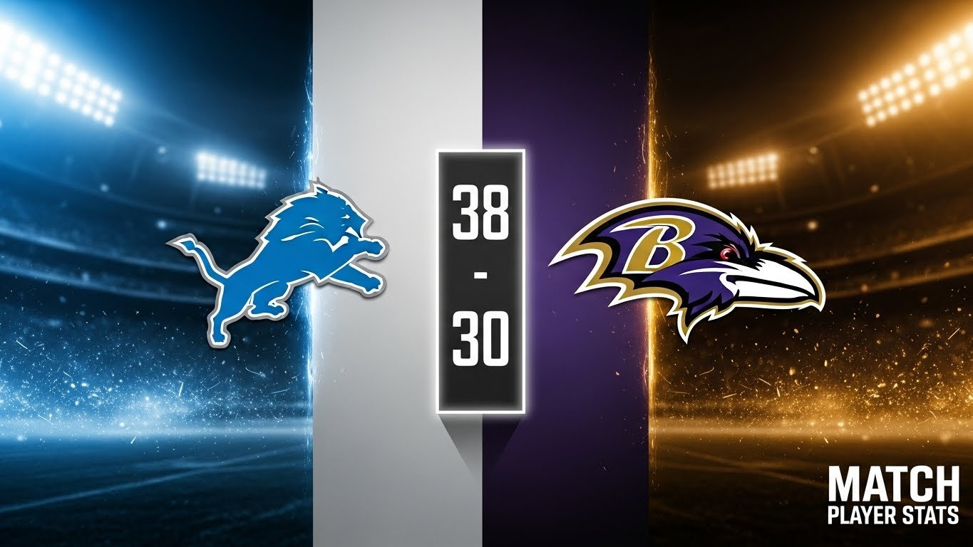 Detroit Lions vs Baltimore Ravens Match Player Stats