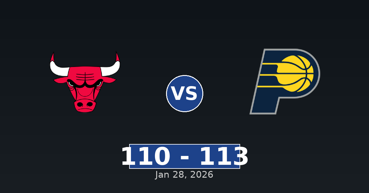 Chicago Bulls vs Indiana Pacers Match Player Stats