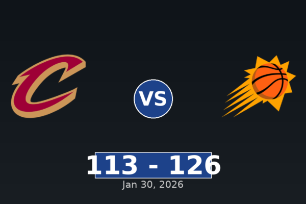 Cleveland Cavaliers vs Phoenix Suns Match Player Stats