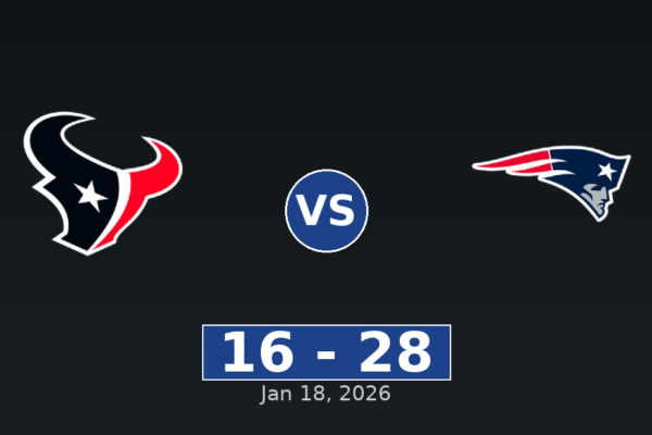 Houston Texans vs New England Patriots Match Player Stats