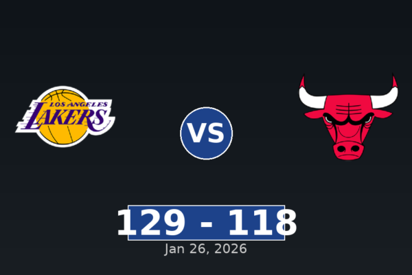 Los Angeles Lakers vs Chicago Bulls Match Player Stats