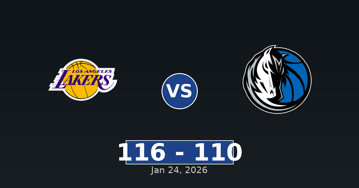 Los Angeles Lakers vs Dallas Mavericks Match Player Stats