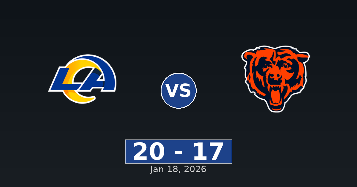 Los Angeles Rams vs Chicago Bears Match Player Stats