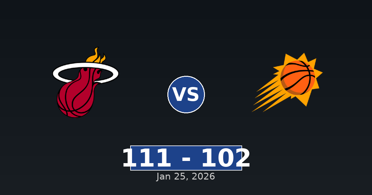 Miami Heat vs Phoenix Suns Match Player Stats