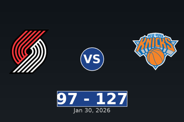 Portland Trail Blazers vs New York Knicks Match Player Stats