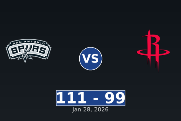 San Antonio Spurs vs Houston Rockets Match Player Stats