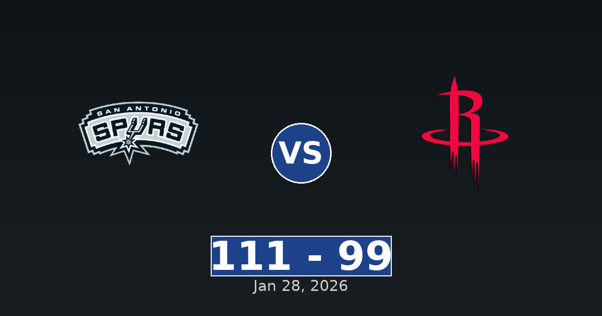 San Antonio Spurs vs Houston Rockets Match Player Stats