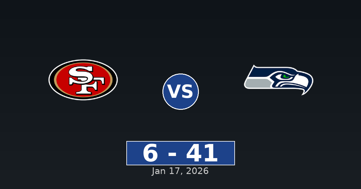 San Francisco 49ers vs Seattle Seahawks Match Player Stats