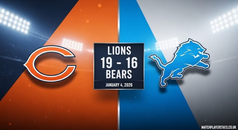 Chicago Bears vs Detroit Lions Match Player Stats