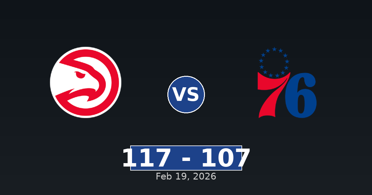 Atlanta Hawks vs Philadelphia 76ers Match Player Stats