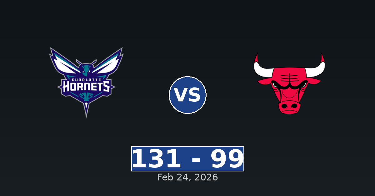 Charlotte Hornets vs Chicago Bulls Match Player Stats