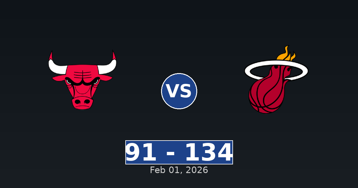 Chicago Bulls vs Miami Heat Match Player Stats