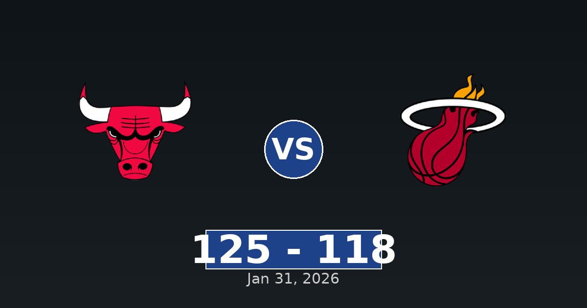 Chicago Bulls vs Miami Heat Match Player Stats