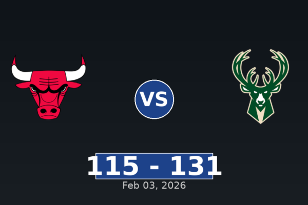Chicago Bulls vs Milwaukee Bucks Match Player Stats