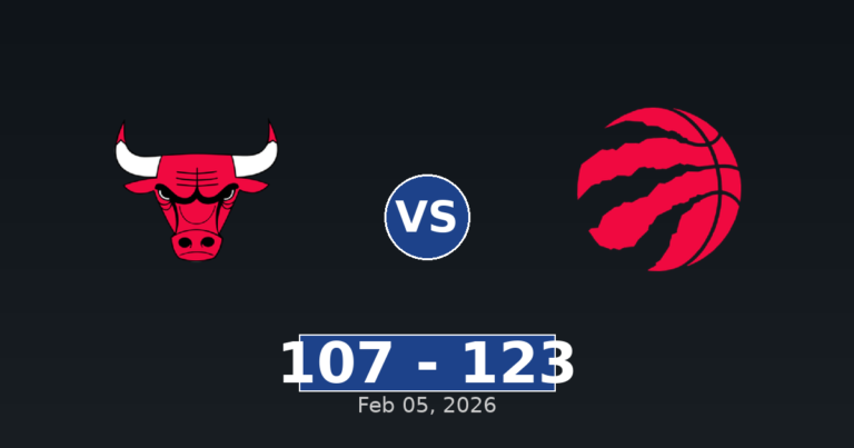 Chicago Bulls vs Toronto Raptors Match Player Stats