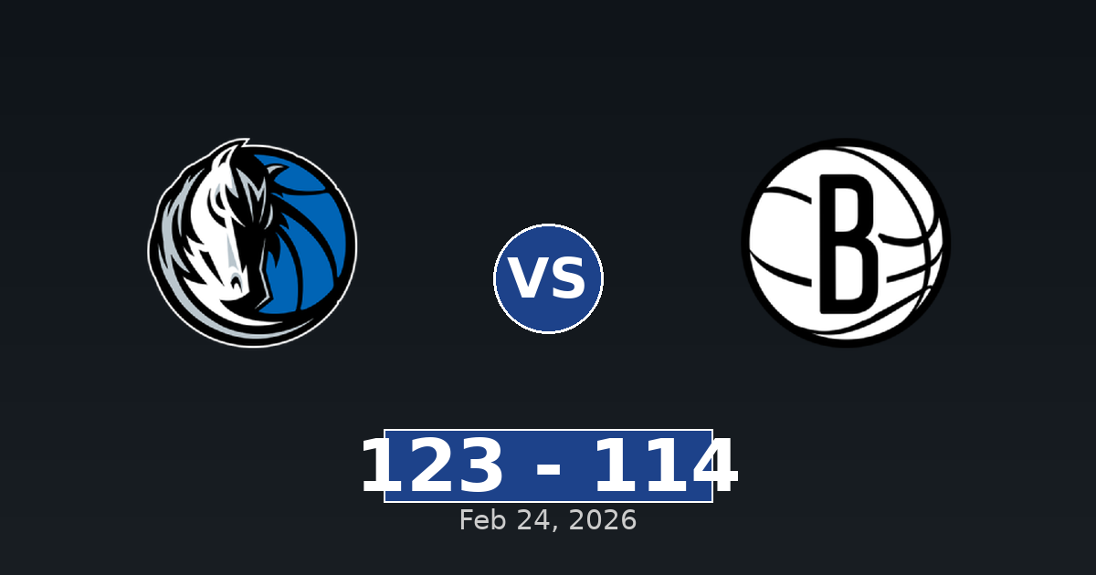 Dallas Mavericks vs Brooklyn Nets Match Player Stats