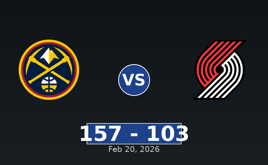 Denver Nuggets vs Portland Trail Blazers Match Player Stats