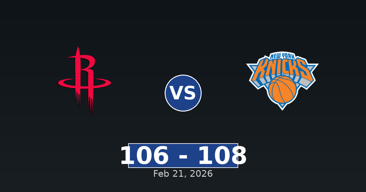 Houston Rockets vs New York Knicks Match Player Stats
