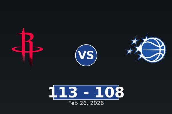 Houston Rockets vs Orlando Magic Match Player Stats