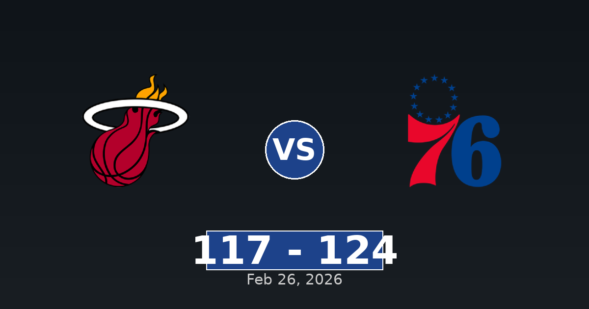 Miami Heat vs Philadelphia 76ers Match Player Stats