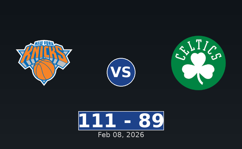 New York Knicks vs Boston Celtics Match Player Stats