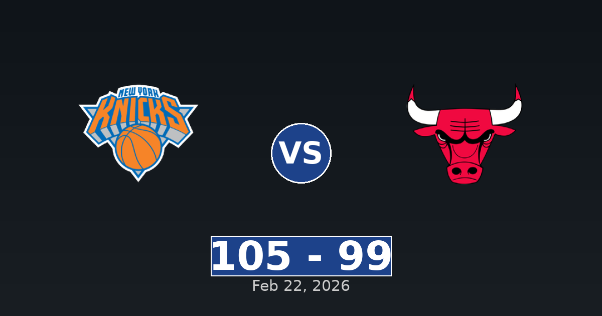 New York Knicks vs Chicago Bulls Match Player Stats