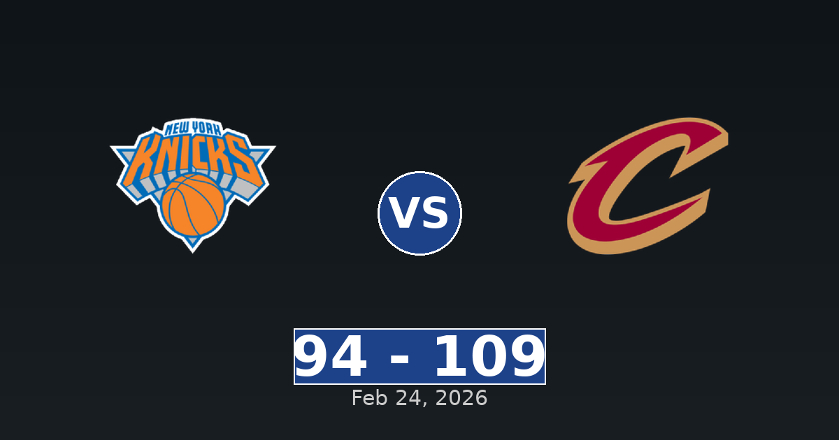 New York Knicks vs Cleveland Cavaliers Match Player Stats
