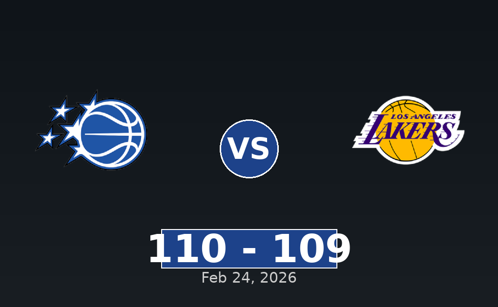 Orlando Magic vs Los Angeles Lakers Match Player Stats