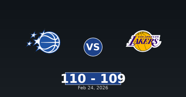 Orlando Magic vs Los Angeles Lakers Match Player Stats
