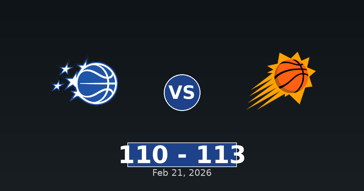 Orlando Magic vs Phoenix Suns Match Player Stats