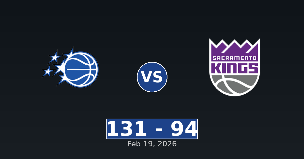 Orlando Magic vs Sacramento Kings Match Player Stats