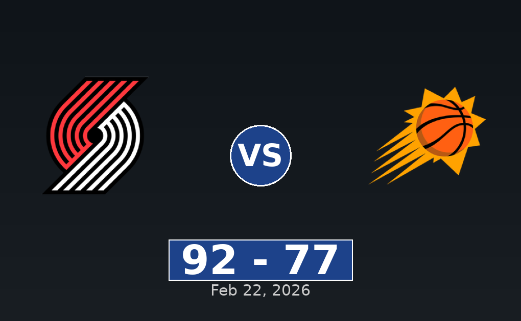 Portland Trail Blazers vs Phoenix Suns Match Player Stats