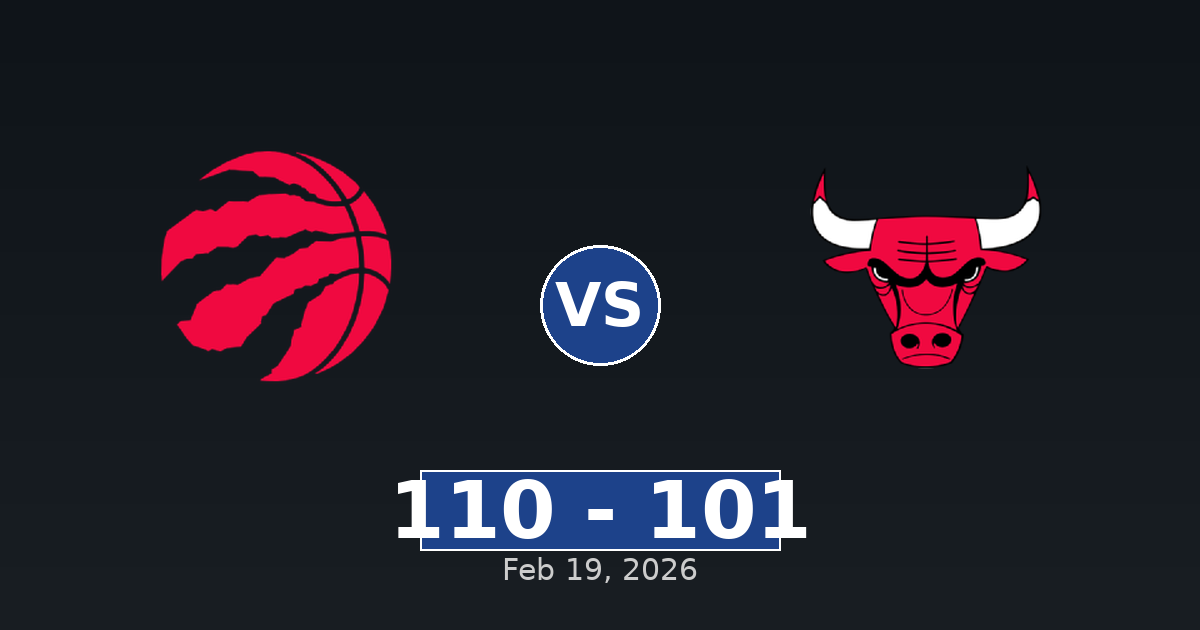 Toronto Raptors vs Chicago Bulls Match Player Stats