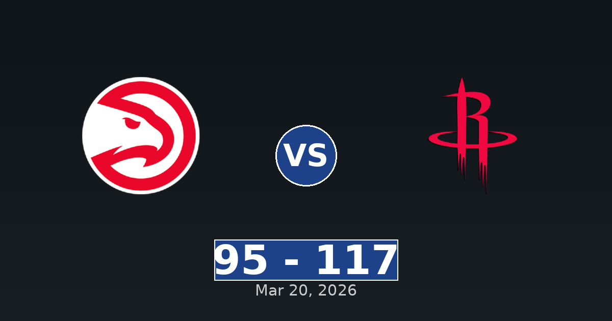 Atlanta Hawks vs Houston Rockets Match Player Stats