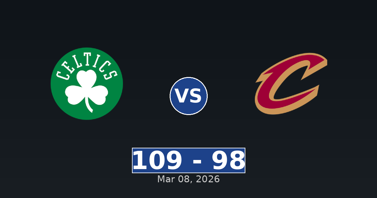 Boston Celtics vs Cleveland Cavaliers Match Player Stats
