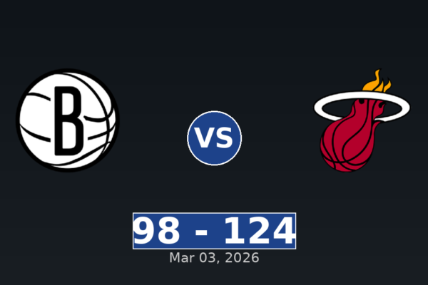 Brooklyn Nets vs Miami Heat Match Player Stats