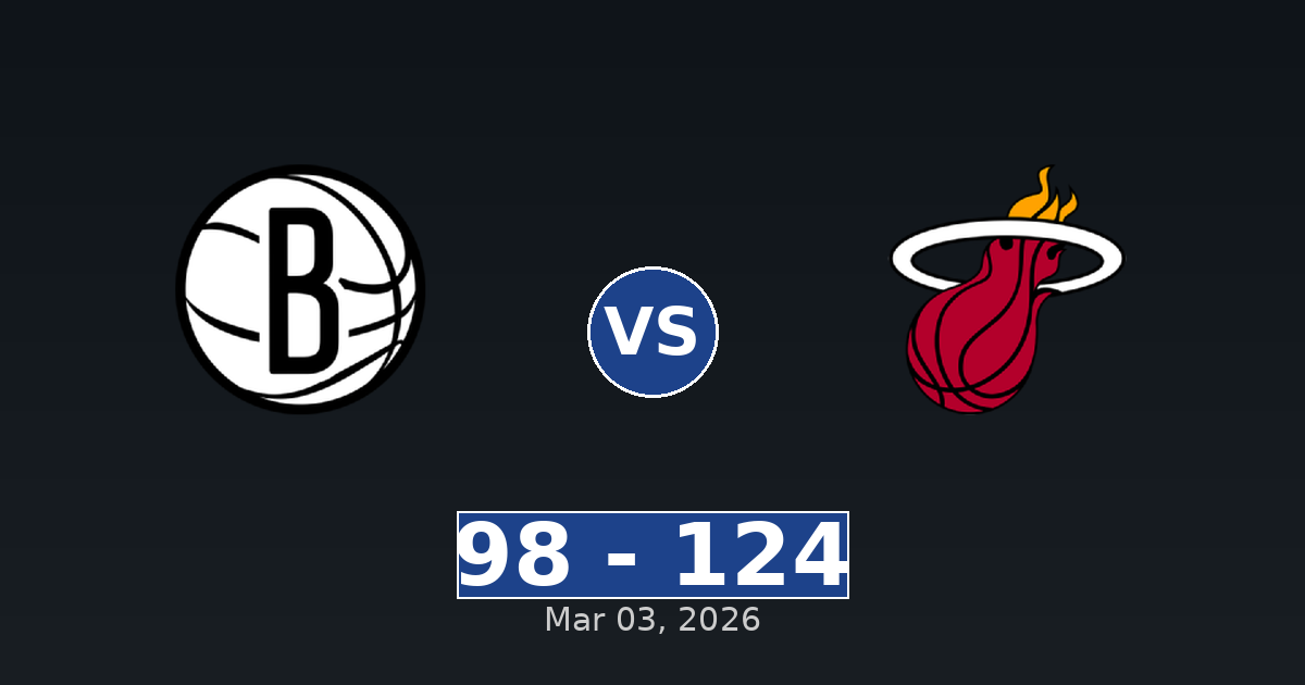 Brooklyn Nets vs Miami Heat Match Player Stats