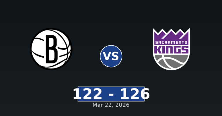 Brooklyn Nets vs Sacramento Kings Match Player Stats