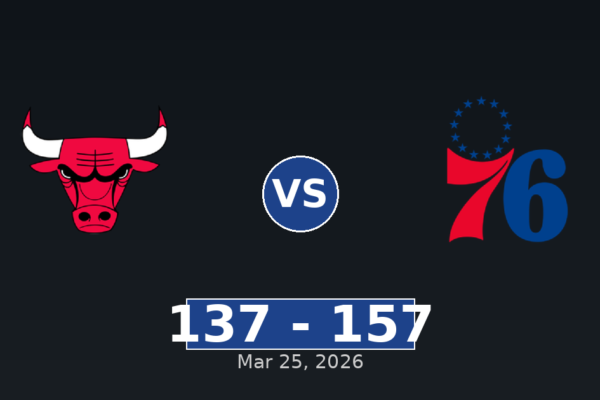 Chicago Bulls vs Philadelphia 76ers Match Player Stats